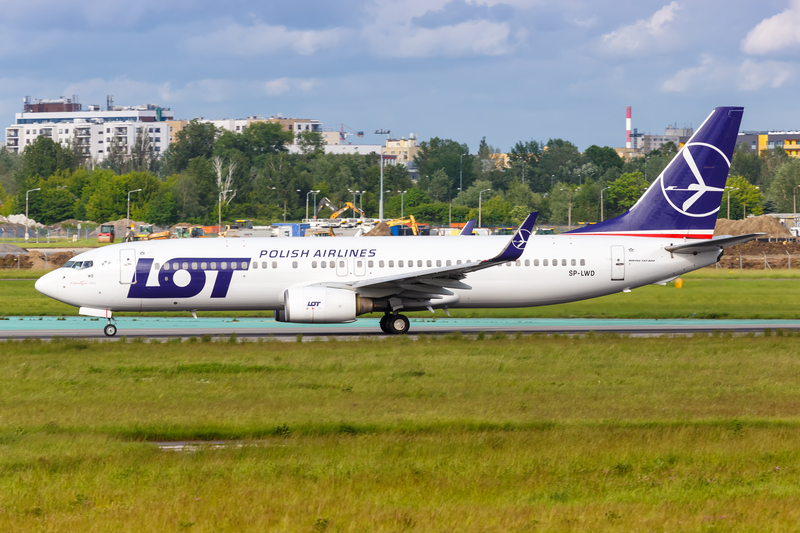 Warsaw Airport is a hub for LOT Polish Airlines.
